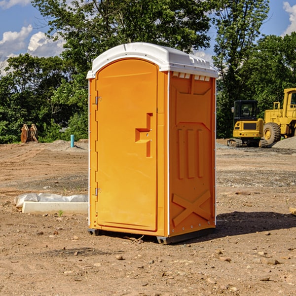 how often are the portable toilets cleaned and serviced during a rental period in Clover Creek